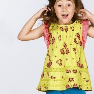 Matilda Jane Imagination Kids Floral Tunic with Ruffle Sleeves, Size 6